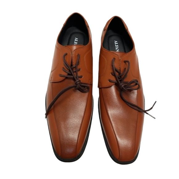 {Alfani} Cognac Brown Dress Oxford Shoes in Sizd 9.5 - Picture 3 of 12